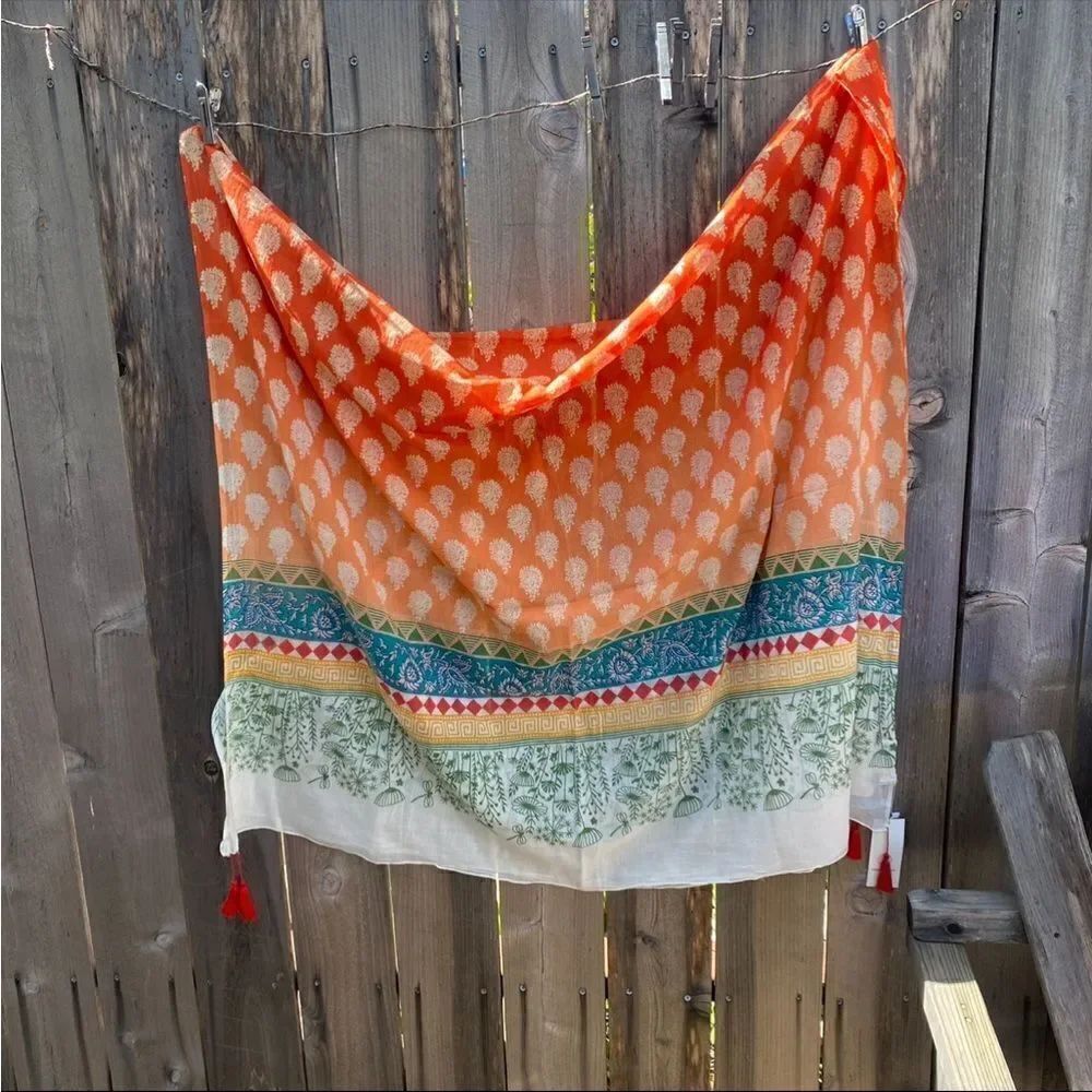 NWT GIARDINO D'ORIENTE 100% Modal Extra Large Scarf
